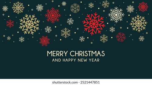 Merry Christmas and happy new year banner background