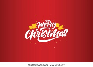 Merry christmas and happy new year design typography lettering background free vector editable background
