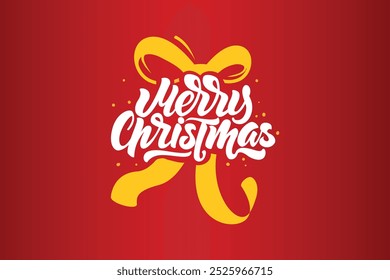 Merry christmas and happy new year design typography lettering background free vector editable background