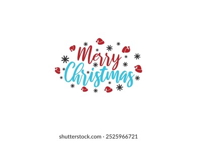 Merry christmas and happy new year design typography lettering background free vector editable background