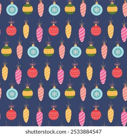 Merry Christmas and Happy New Year background, greeting card, poster, holiday cover.
