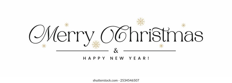 Merry Christmas Happy New Year Banner