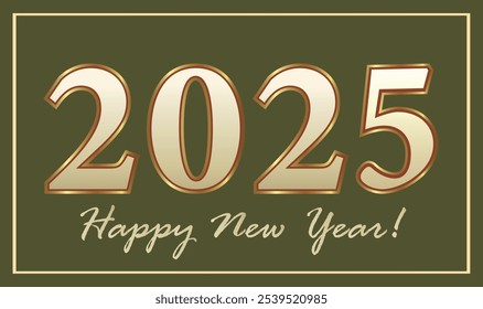 Merry Christmas and Happy New Year 2025. Vector background design for posters, banners, calendar and greetings. Vector illustration