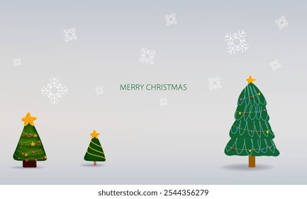 Merry Christmas and happy new year gretting card design vector illustration. Cristmas tree, icon sign and symbol.