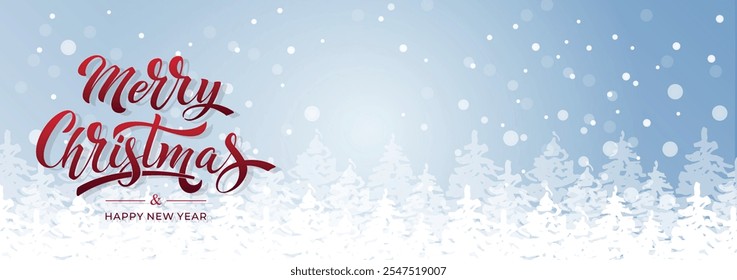 Feliz Natal e feliz Ano Novo caligrafia mão. Elemento de ilustração de feriado vetorial.