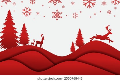 Merry Christmas and happy new year greeting card