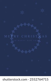 A Merry Christmas and Happy New Year postcard vector. Luxury invitation with minimalistic Christmas ball design