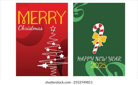 Merry Christmas and Happy New Year Poster | Festive Celebration Design