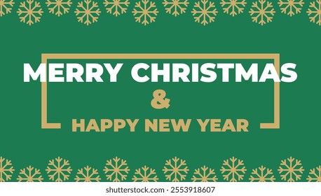 merry christmas and happy new year background design template with snow pattern