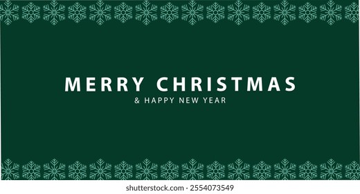 merry Christmas and happy new year background with isolated on a green background with elements banner poster card. eps business Christmas banner elegant event cover art. holiday new year 2025. 