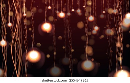 Merry Christmas and Happy New Year lights. Bright abstract blurred lights pattern.