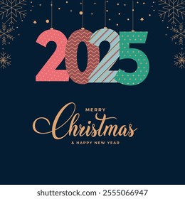 Merry Christmas and Happy New Year backgrounds, greeting cards, posters, Post, Banner, holiday covers