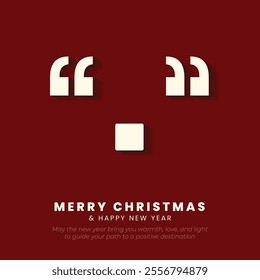 Merry Christmas and happy new year post and greeting card design. Xmas creative flyer template with reindeer vector illustration