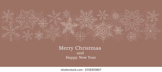 Merry Christmas and Happy New Year. vector graphics, background for decoration of highlights and snowflakes. winter holidays. a nice design of linear drawings.