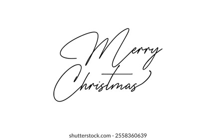 Merry Christmas and Happy New Year lettering template. Greeting card invitation. Winter holidays related typographic quote. Vector illustration