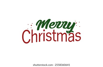 Merry Christmas and Happy New Year lettering template. Greeting card invitation. Winter holidays related typographic quote. Vector illustration