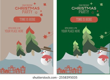 Merry Christmas and happy new year greeting card. Design illustration for season's greeting cards, posters, covers.