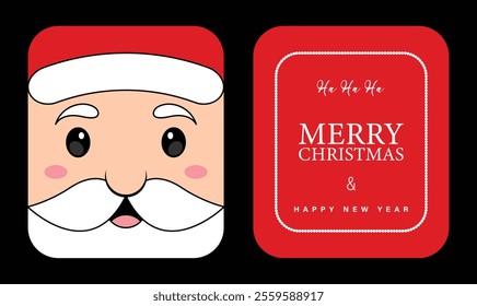 Merry Christmas and Happy new Year greeting banner | Santa claus vector design, vector typography, background templates , poster and season wishes .