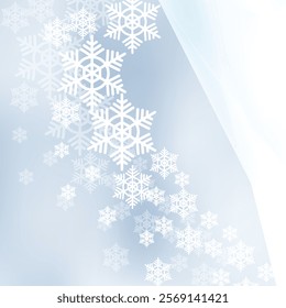 Merry Christmas And Happy New Year Light Blue Background