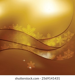 Merry Christmas And Happy New Year Orange Background