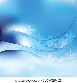 Merry Christmas And Happy New Year Light Blue Background