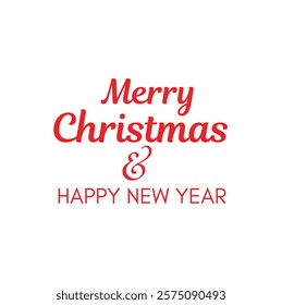 Merry Christmas and Happy New Year for T-shirt and other use on white background.