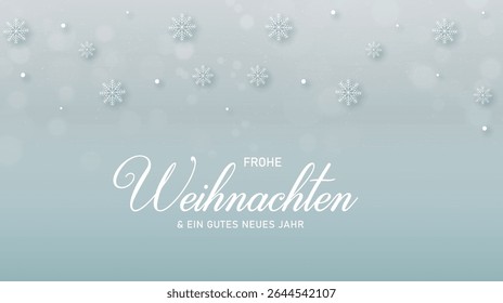 Merry Christmas and Happy New Year. Greeting card or invitation template with golden Christmas tree on blue background.