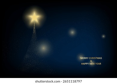 Merry Christmas and Happy new year background. Vector illustration.