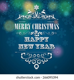 Merry Christmas and Happy New Year Background