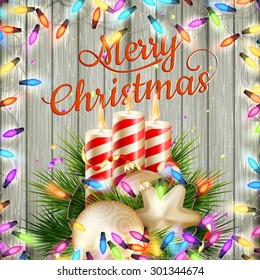 Merry Christmas and Happy New Year card. EPS 10 vector file included