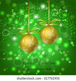 Merry Christmas and Happy New Year Card.