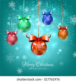 Merry Christmas and Happy New Year Card.