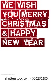 Merry Christmas and Happy New Year poster, greeting card, web site banner