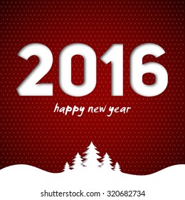 Merry Christmas, Happy new year, 2016, Vector Illustration