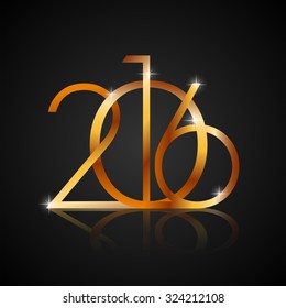 Merry Christmas and Happy New Year 2016 Flyers. Vector illustration EPS10