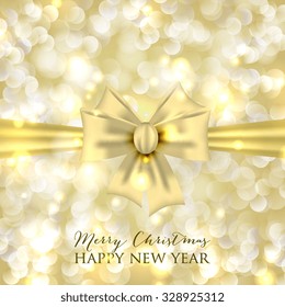 Merry Christmas and Happy New Year Card Xmas Card. Blur Silver Snowflakes. Vector.
