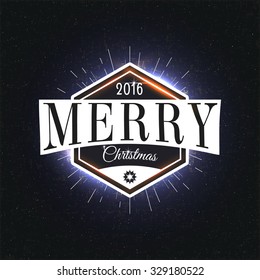 Merry christmas  and happy new year 2016 insignia  and labels for any use
