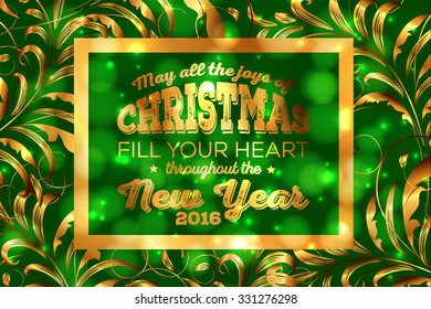 Merry Christmas and Happy New Year Card Xmas Card. Blur Silver Snowflakes. Vector.