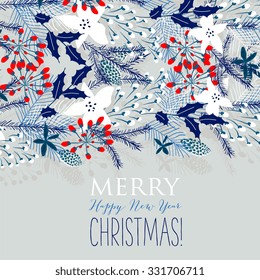 Merry Christmas and Happy New Year Card