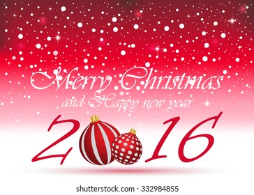 Merry Christmas and Happy New Year background for your invitations, festive posters.