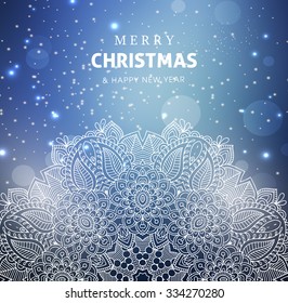 Merry Christmas and Happy New year celebration design.