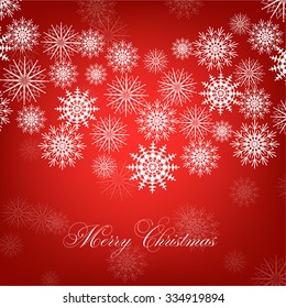 Merry Christmas and Happy New Year Card. Elegant Christmas background with snowflakes and place for text. Vector Illustration.