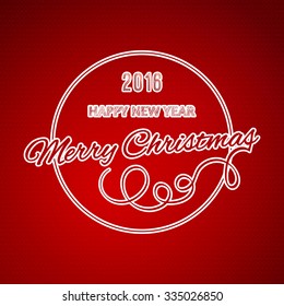 Merry Christmas and Happy New Year 2016 card
