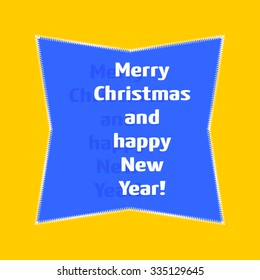 Merry Christmas and Happy New Year card. Vector illustration.