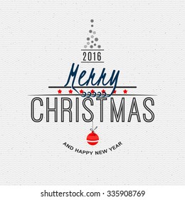 Merry christmas  and happy new year 2016 insignia  and labels for any use