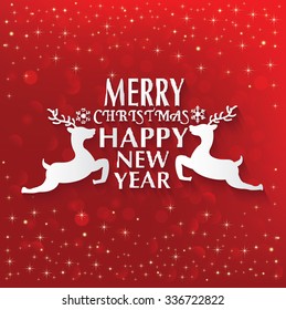 Merry Christmas and Happy New Year Design,vector