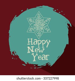 Merry Christmas and happy new year concept with decoration icons design, vector illustration 10 eps graphic