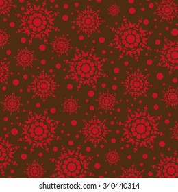 Merry Christmas and Happy New Year Card Snowflakes Background Pattern