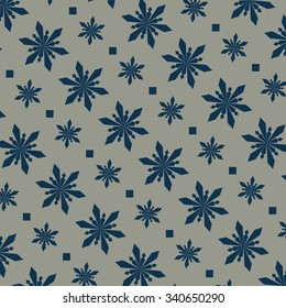 Merry Christmas and Happy New Year Card Snowflakes Background Pattern  
