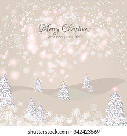 Merry Christmas and Happy New Year Card.